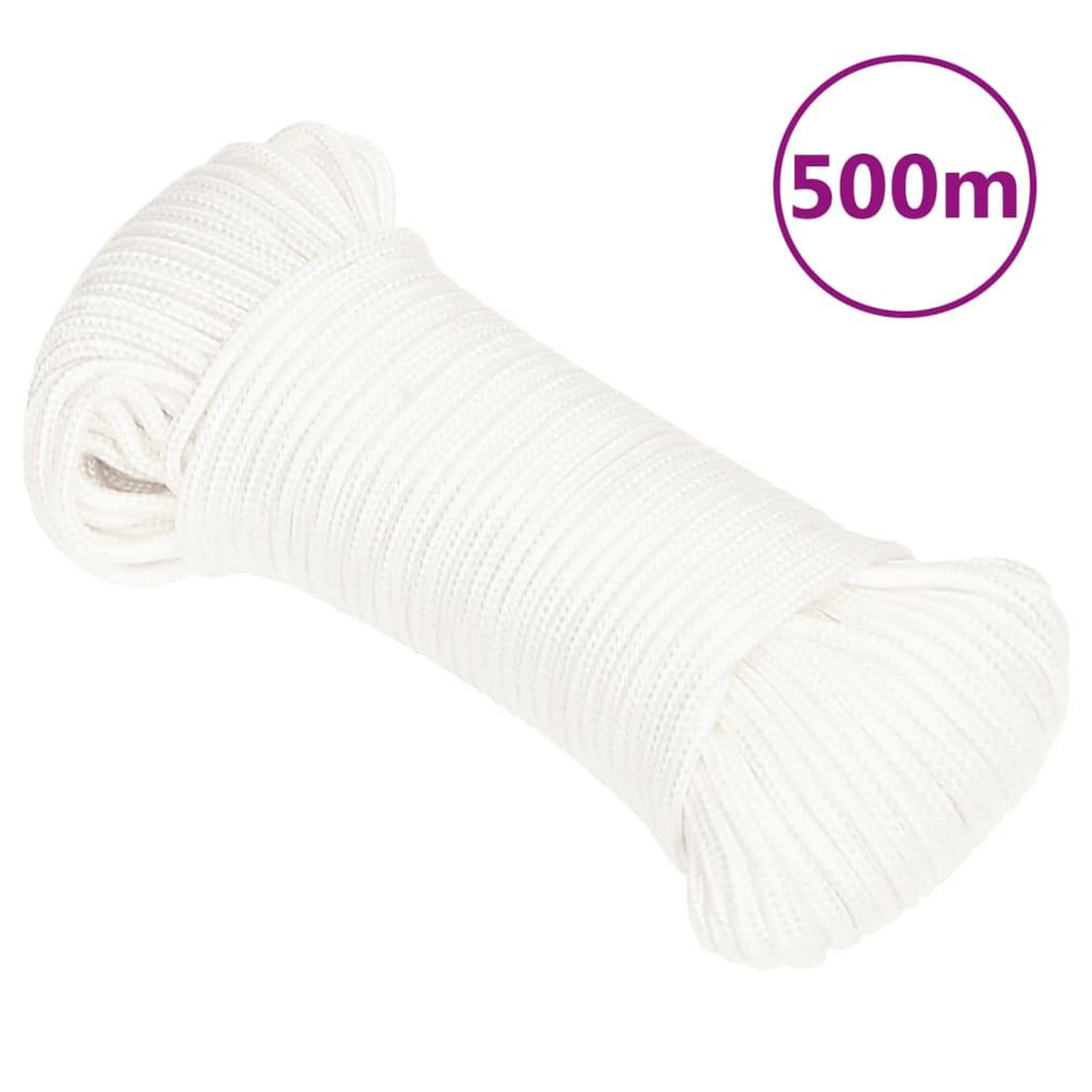 Voir la diapositive 1 : VIDAXL Corde de bateau Blanc complet 5 mm 500 m Polypropylene