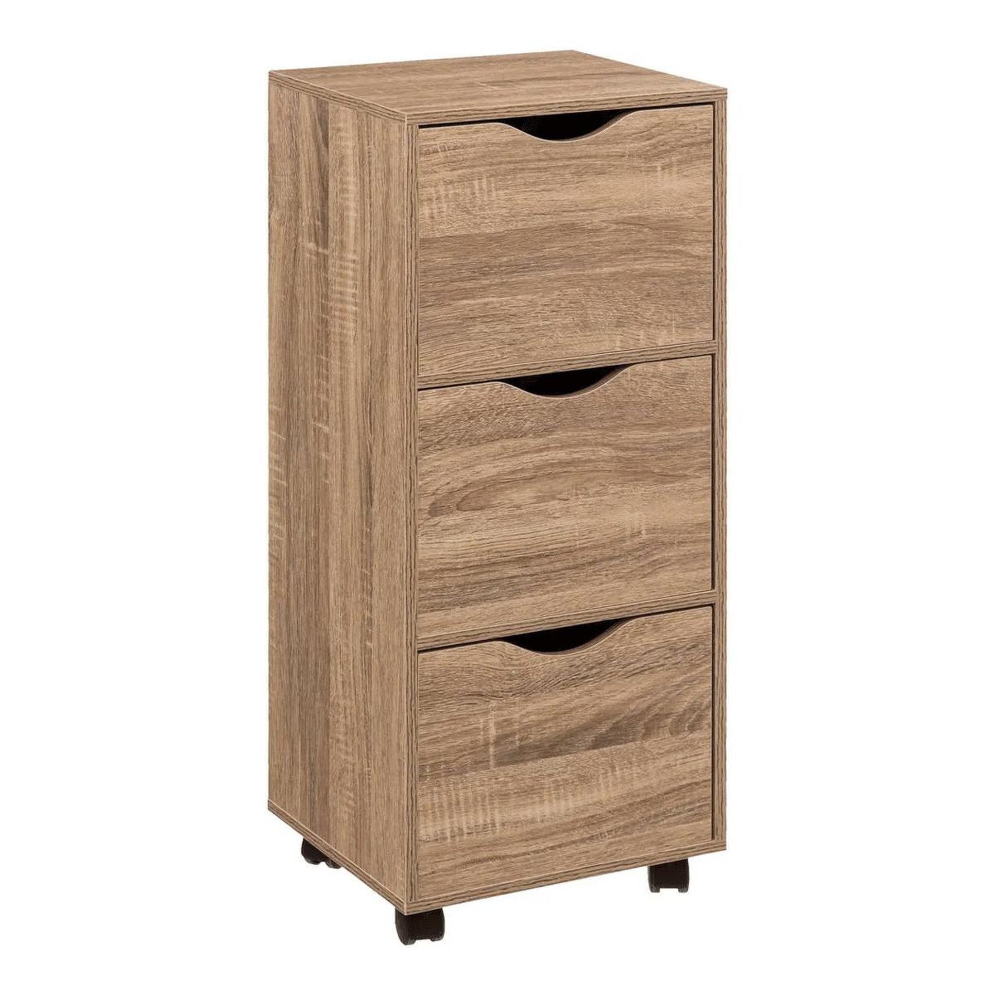 FIVE Tour de Rangement  3 Tiroirs  80cm Naturel
