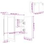 Voir la diapositive 6 : VIDAXL Armoire a miroir LED Sonoma gris 60x12x45 cm Bois d'ingenierie