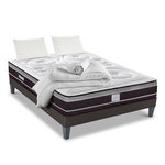 HYPSOM HYPSOM | Pack Prêt à dormir DIVIN | Matelas Ressorts ensachés + Sommier + Accessoires. Coloris disponibles : Blanc