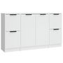 Voir la diapositive 2 : VIDAXL Buffets 3 pcs Blanc Bois d'ingenierie