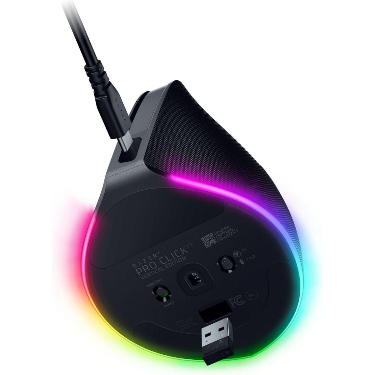 Razer Souris Gamer Sans Fil PRO CLICK V2 VERTICAL NOIR