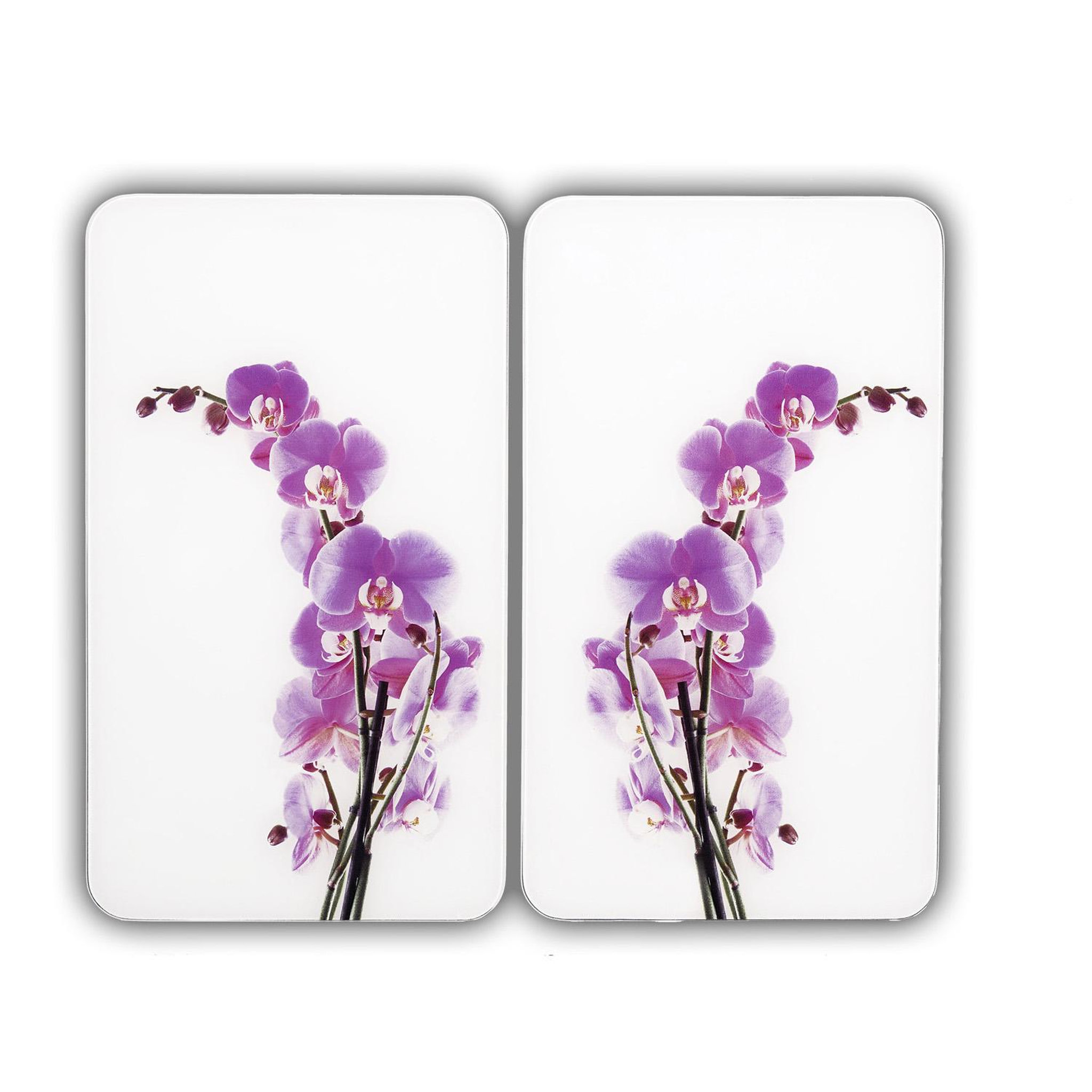 Voir la diapositive 3 : Wenko 2 Couvre-plaques universel - Fleur d'orchidée