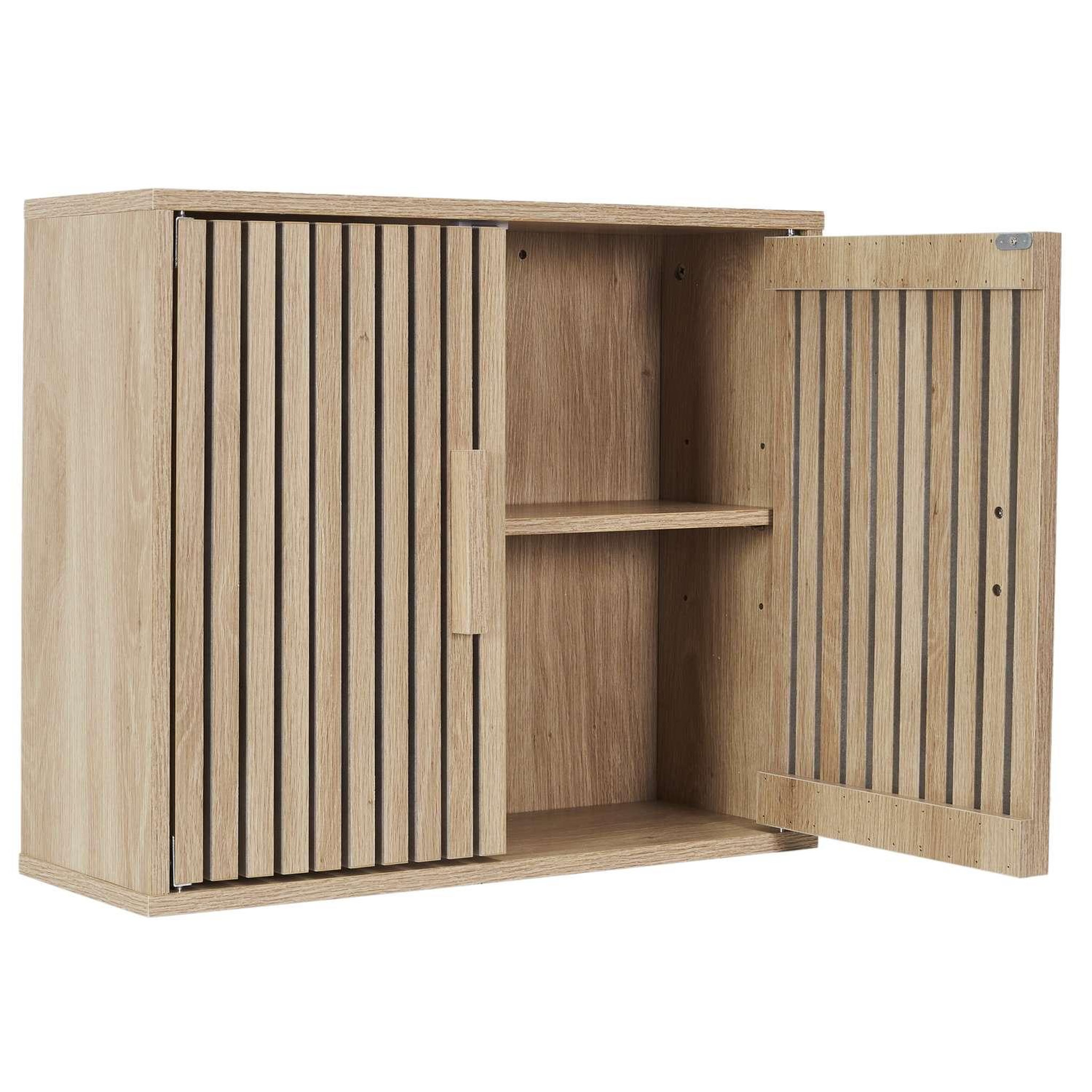 Voir la diapositive 4 : The Home Deco Factory Armoire murale 2 portes saulk en bois - marron