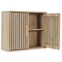 Voir la diapositive 4 : The Home Deco Factory Armoire murale 2 portes Saulk en bois - Marron