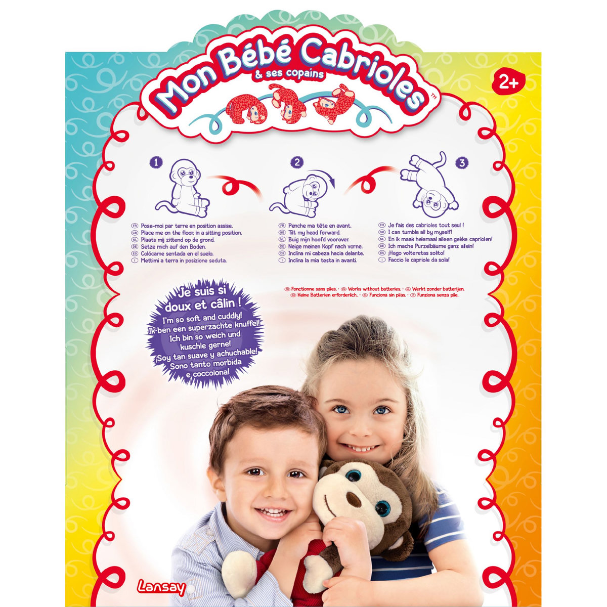 LANSAY Mon Bébé Cabrioles Bobo le Singe