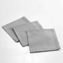 Voir la diapositive 2 : Paris Prix Lot de 3 Serviettes de Table  Charline  40x40cm Gris