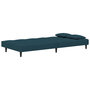 Voir la diapositive 5 : VIDAXL Canape-lit a 2 places avec deux oreillers bleu velours