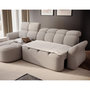 Voir la diapositive 5 : BEST MOBILIER Brume - canapé d'angle gauche 4 places convertible électrique avec coffre et têtières réglables en tissu bouclette
