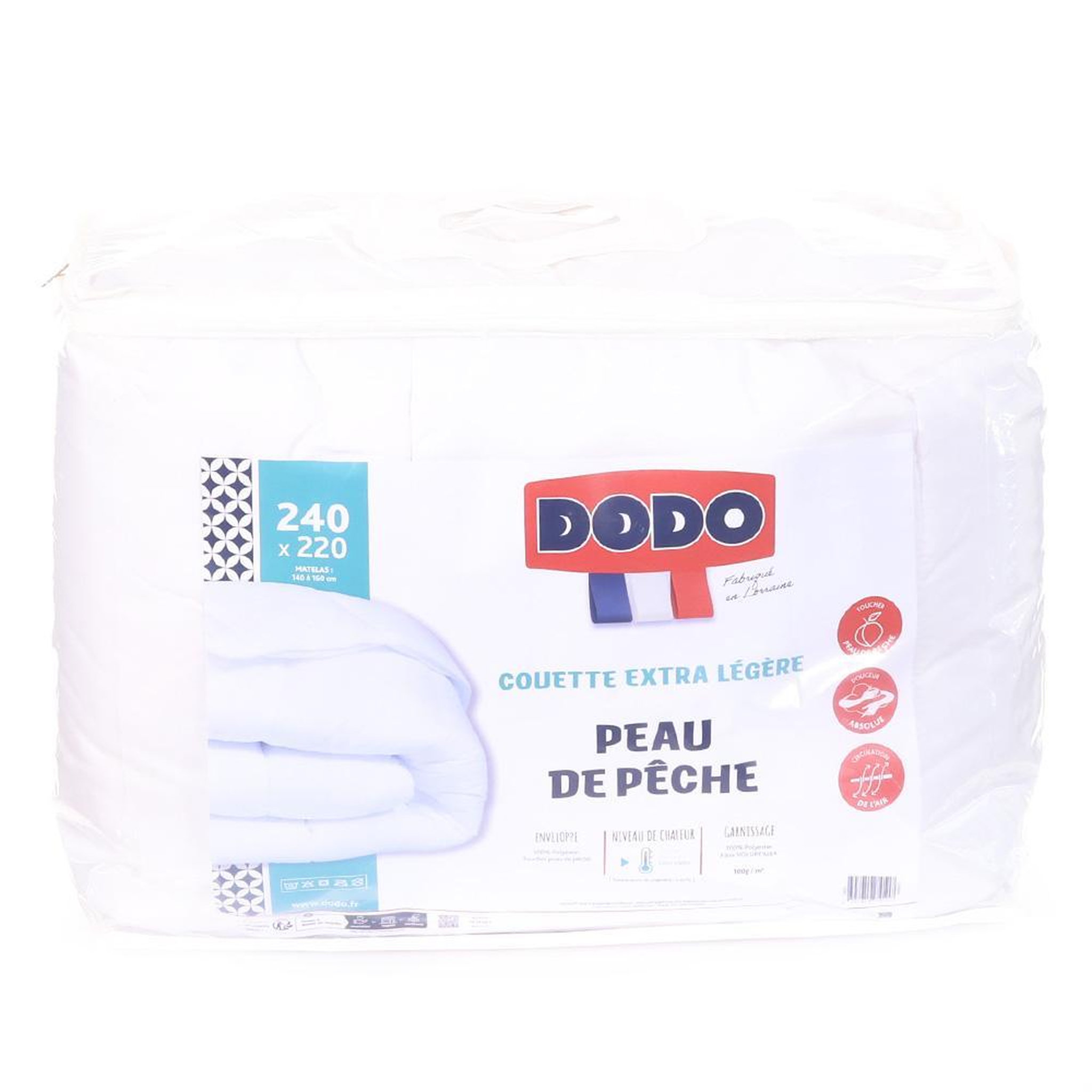 Voir la diapositive 1 : DODO Couettes blanc dodo couette peau de peche 220x240