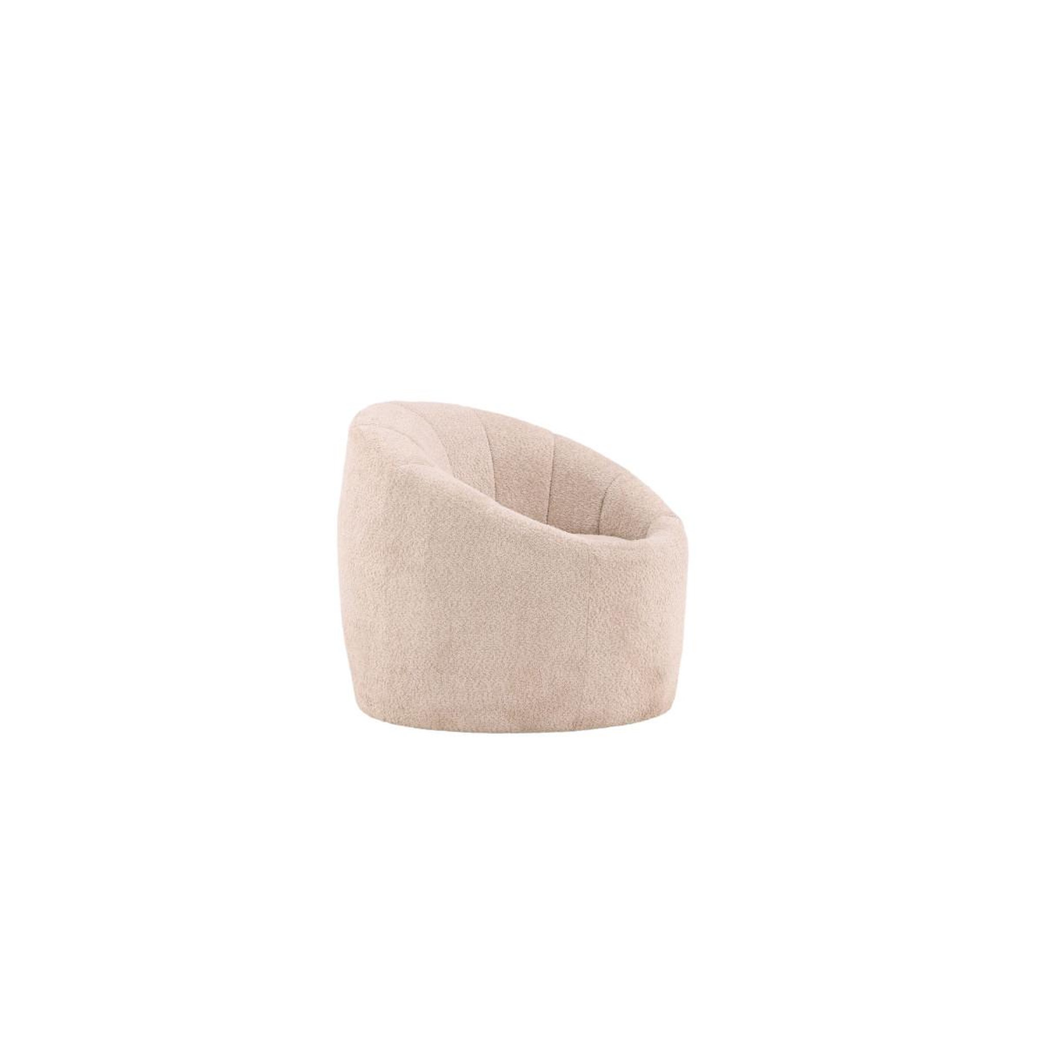Voir la diapositive 3 : Paris Prix Pouf rond design  warren  80cm beige