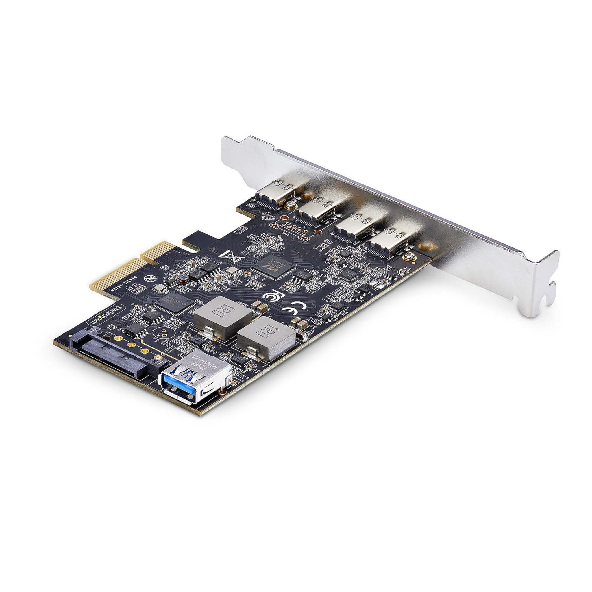 Voir la diapositive 3 : Startech Startech.com carte pcie usb à 5 ports, usb 3.2 10gbps, carte pci express avec 4x usb-c et 1x usb-a interne, carte contrôleur usb pcie, windows/macos/linux