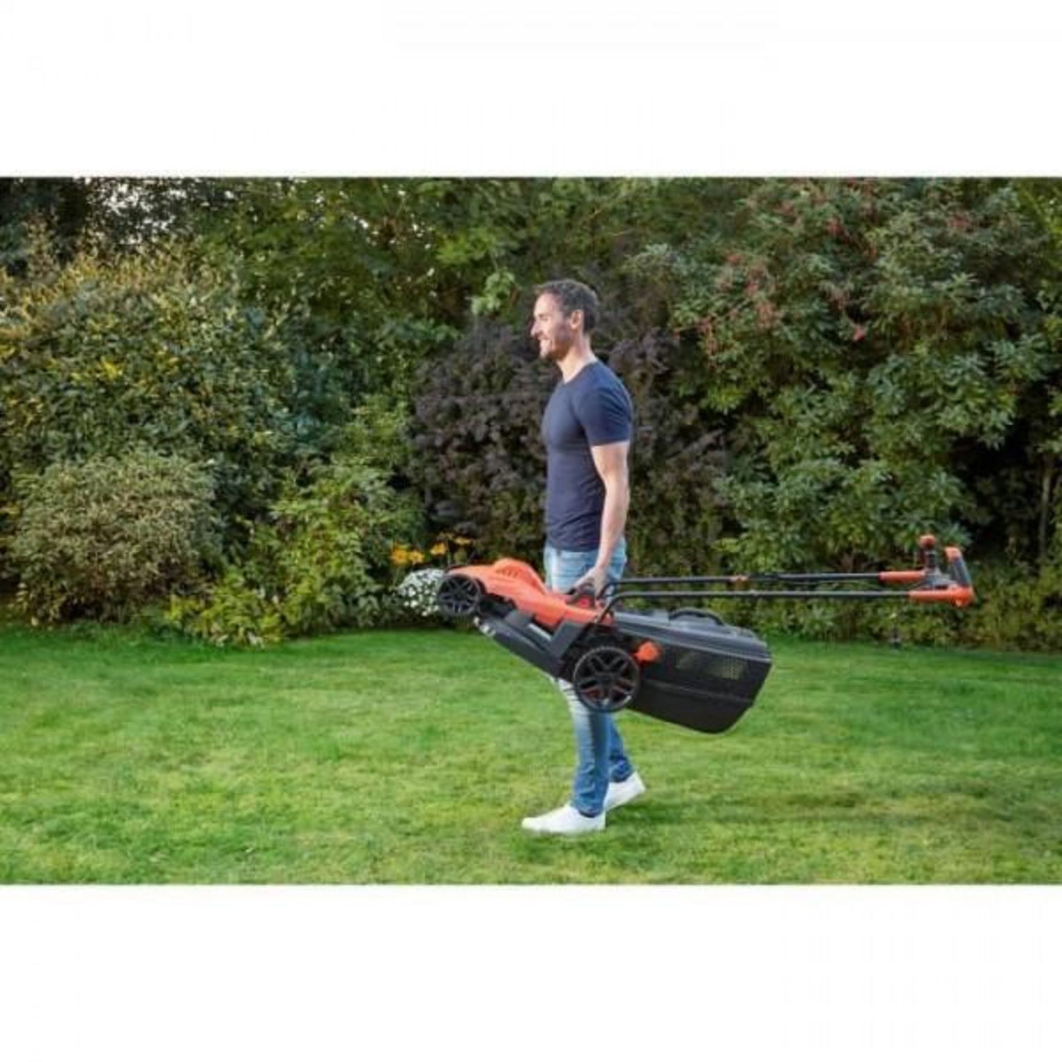 Black et Decker Tondeuse a Gazon   Filaire BLACK+DECKER BEMW471BH-QS 1600W 38 cm - 6 Hauteurs Réglables