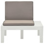 Voir la diapositive 3 : VIDAXL Chaises de salon de jardin et coussins lot de 2 Plastique Blanc