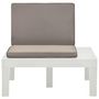Voir la diapositive 3 : VIDAXL Chaises de salon de jardin et coussins lot de 2 Plastique Blanc