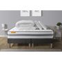 Voir la diapositive 1 : SEPTNUITS Pack matelas + double sommiers gris Memo Spring Ressorts ensachés 3 zones MAXI épaisseur + Couette + 2 oreillers
