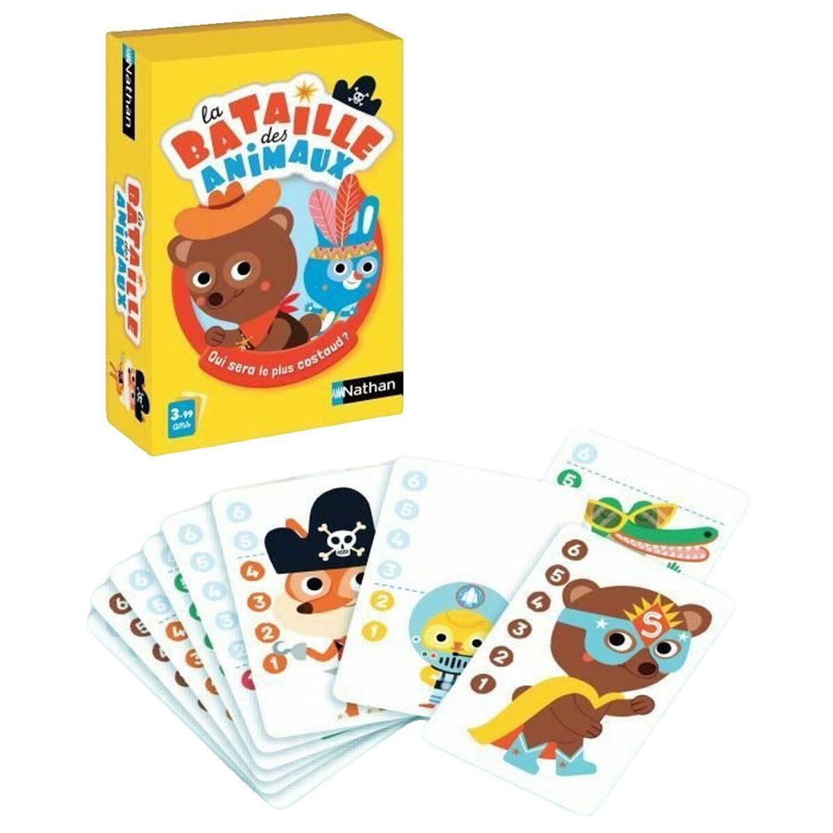 DISET Jeu de cartes Diset Bataille Animale coloré