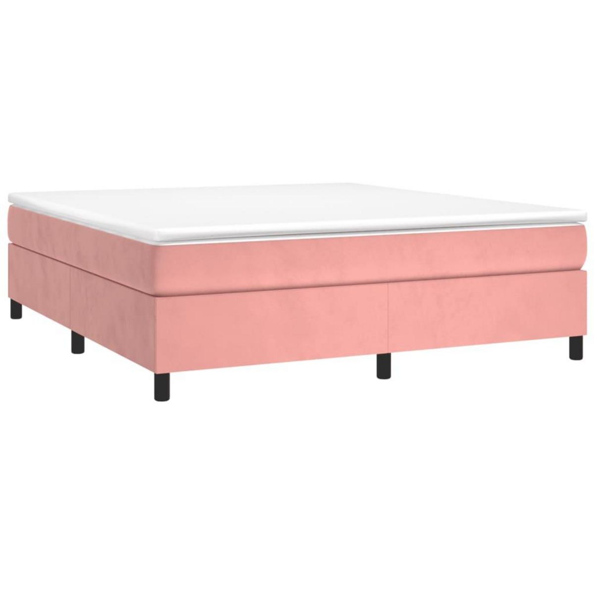 VIDAXL Cadre de lit sans matelas rose 200x200 cm velours