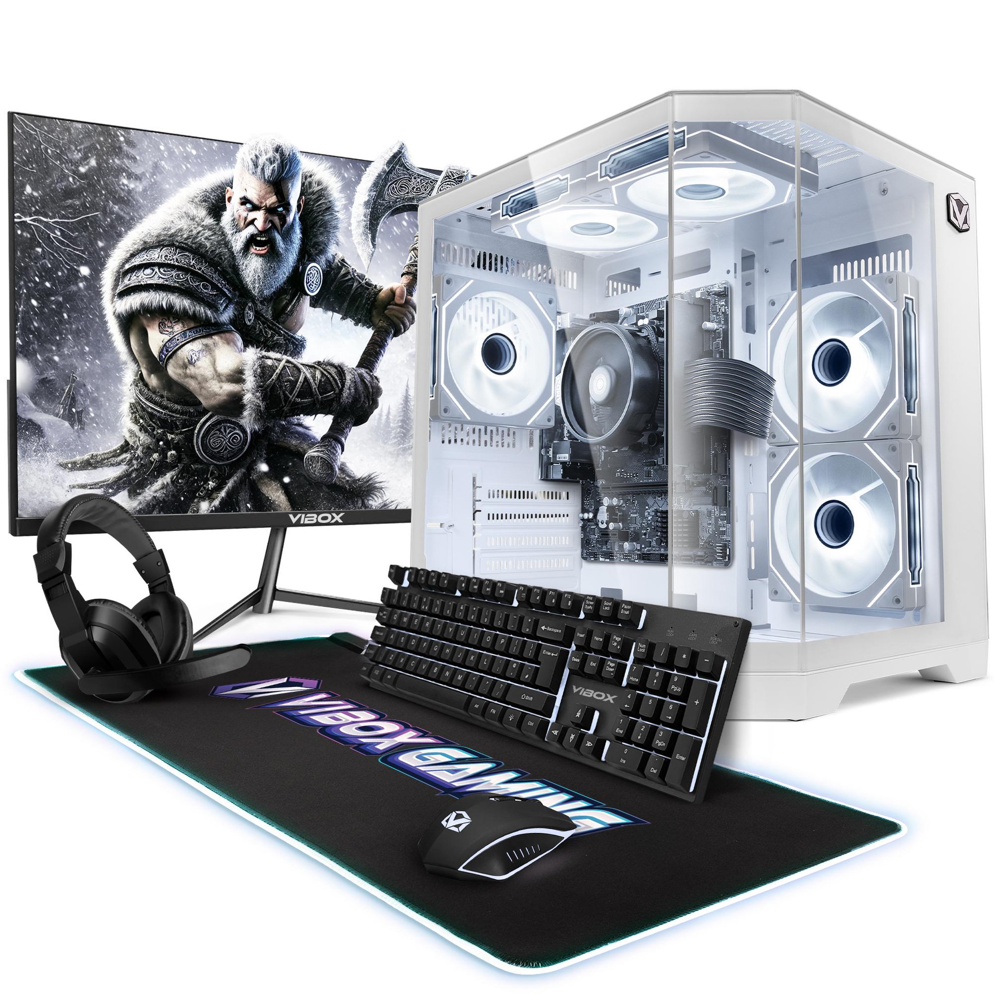 VIBOX PC Gamer Complet - Ryzen 3 3200G, Graphiques intégrés, 16 Go RAM, 1 To SSD, Linux, WiFi
