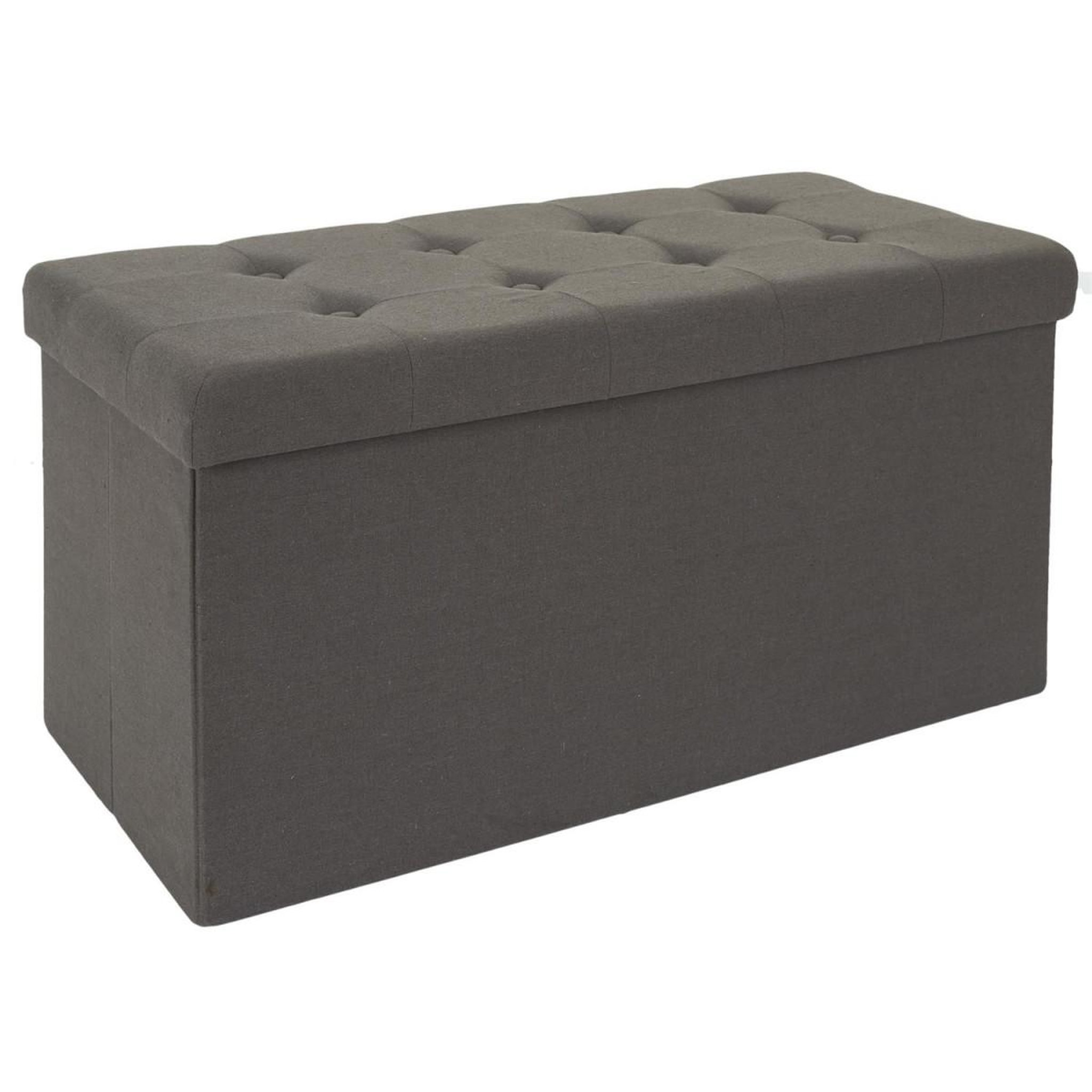 The Home Deco Factory Banc pliable & coffre  eleonor  76cm gris