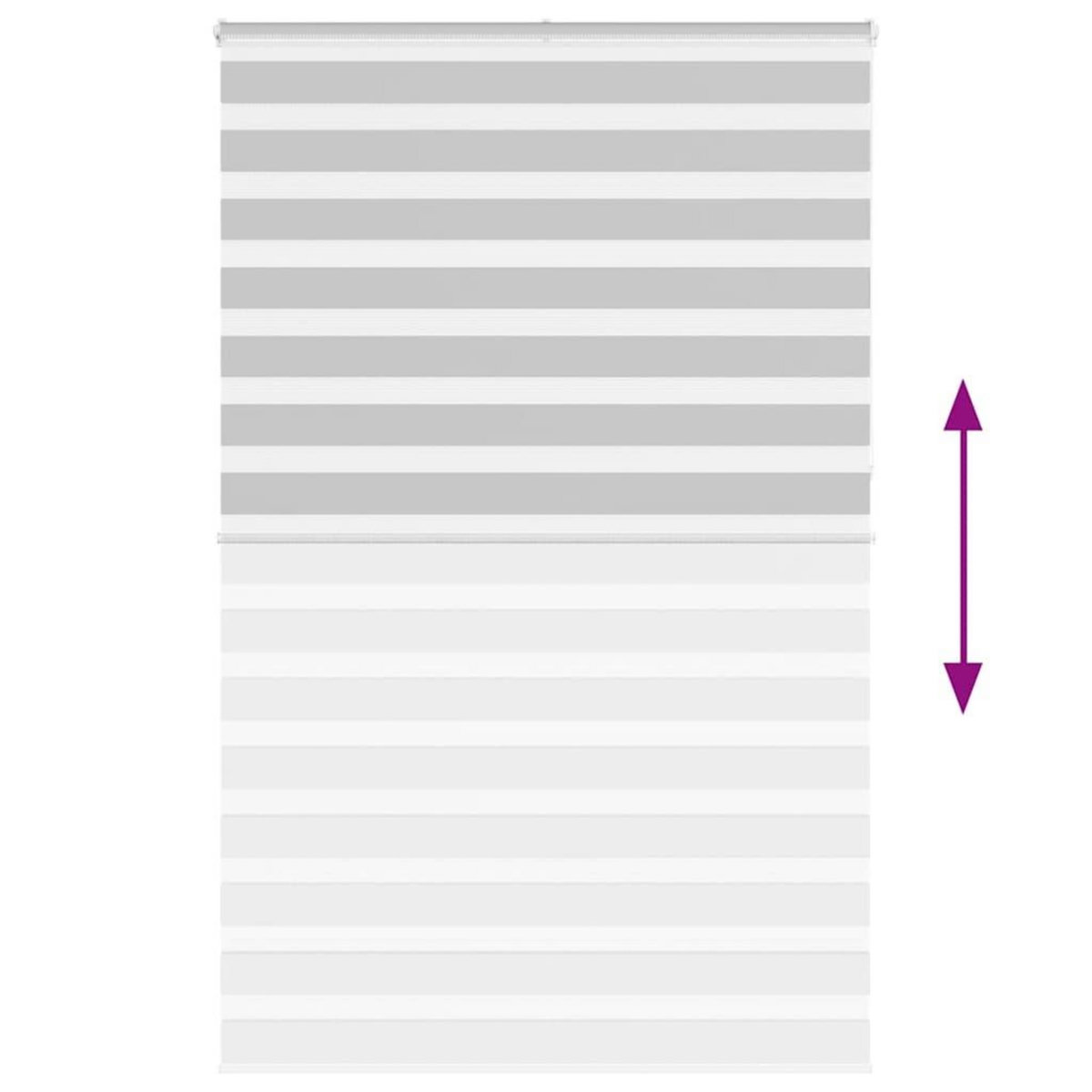 VIDAXL Store zebre gris clair largeur du tissu 135,9 cm polyester