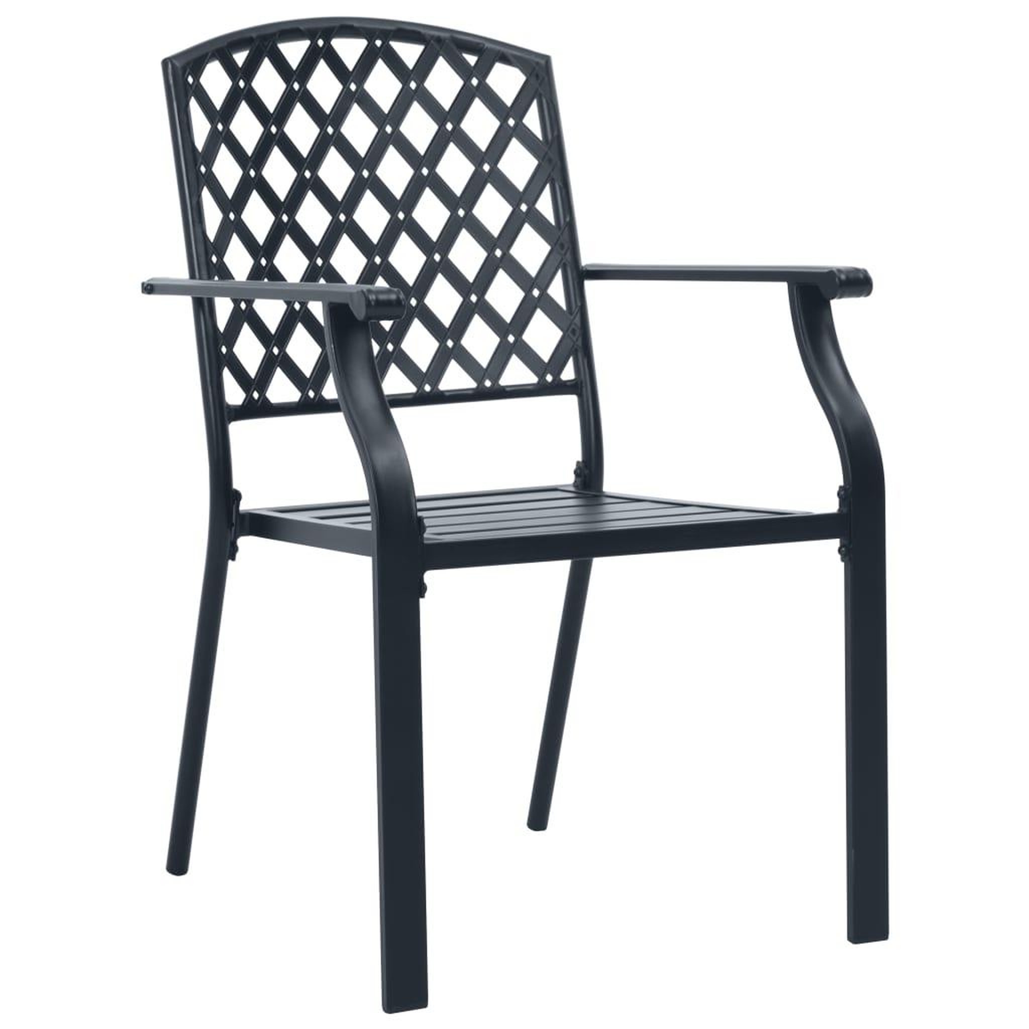 Voir la diapositive 4 : VIDAXL Ensemble de chaises de jardin empilables 5 pcs anthracite