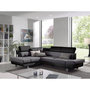 Voir la diapositive 4 : BEST MOBILIER Lisbona - canapé d'angle gauche convertible - 5 places - avec têtières