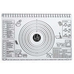 Paris Prix Tapis de Pâtisserie Gradué  Anti Adhésif  40x60cm Gris