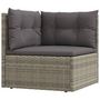 Voir la diapositive 5 : VIDAXL Salon de jardin 8 pcs avec coussins Gris Resine tressee