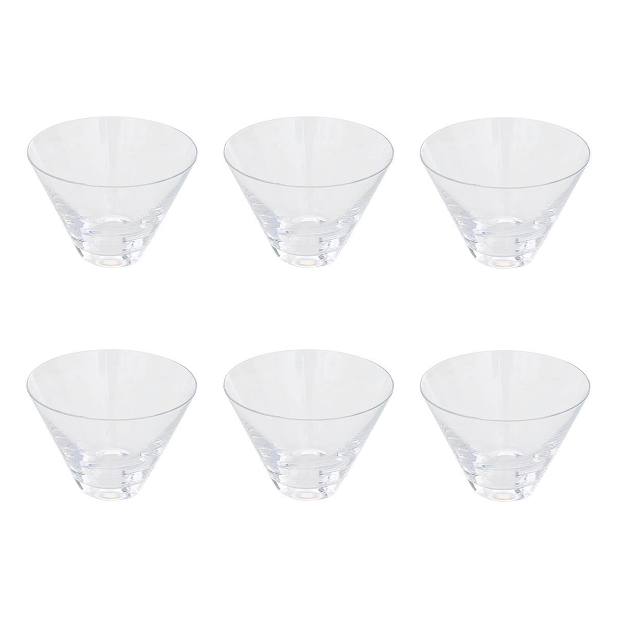 SECRET DE GOURMET Lot de 6 Coupelles Coniques  Japan  40cl Transparent