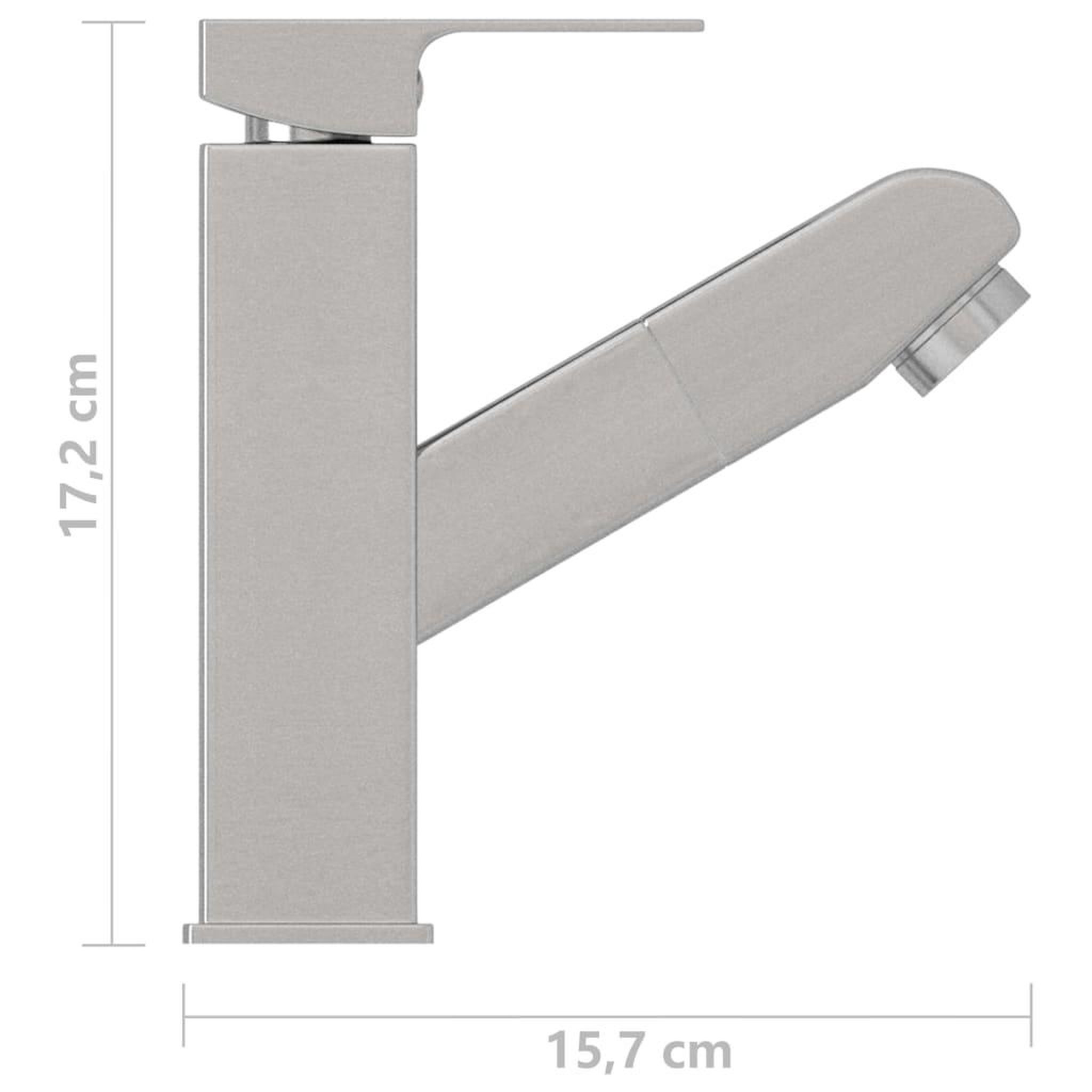 Voir la diapositive 6 : VIDAXL Robinet de lavabo retractable de bain Argente 157x172 mm