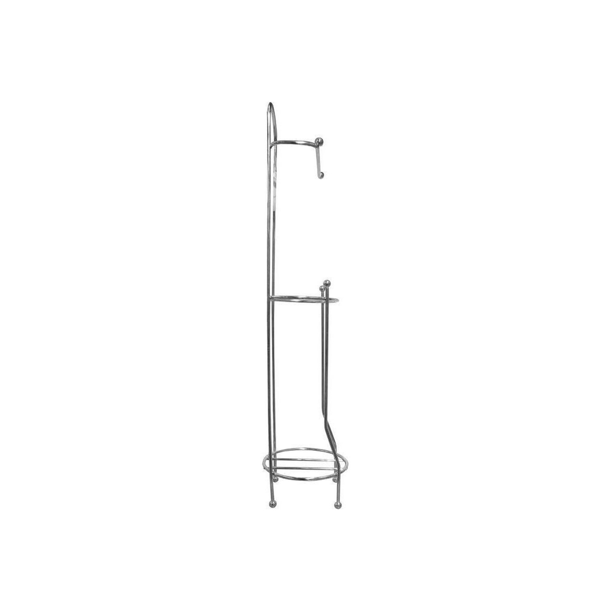 Voir la diapositive 3 : FIVE Dérouleur de papier toilette  réserve  65cm argent