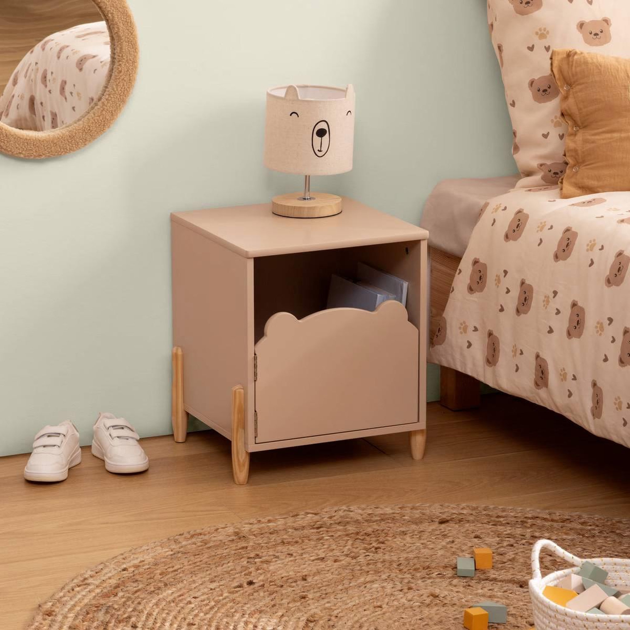 Voir la diapositive 6 : Atmosphera Kids Table de chevet enfant  douceur  40cm beige