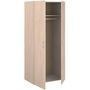 Voir la diapositive 5 : PARISOT Armoire - EASY LIFE - Décor Chene clair - 2 portes battantes - L80,2 x H180 x P49,7cm - PARISOT