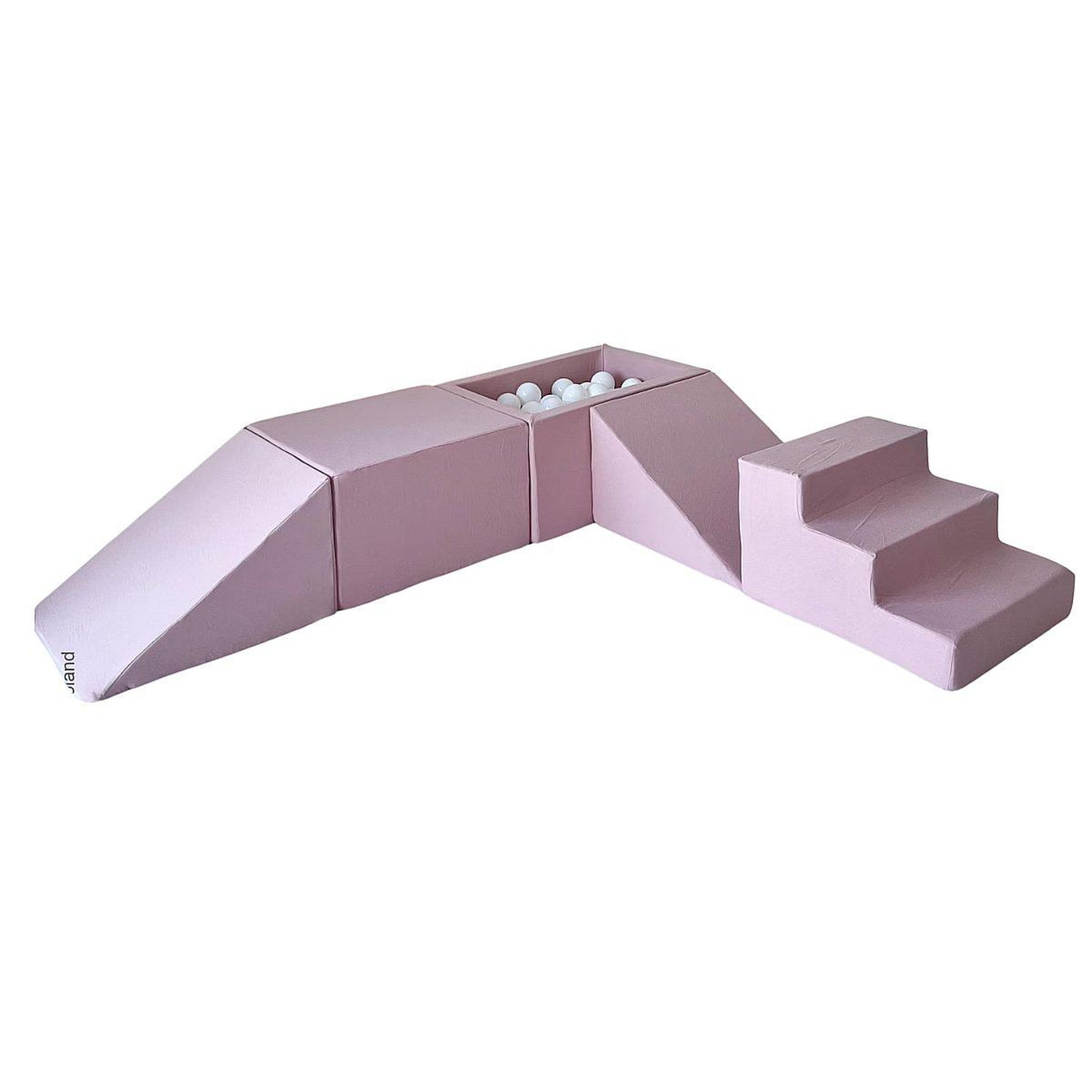 MONIO FOR KIDS Jeu en mousse 5 éléments avec mini piscine à balles rose poudré