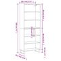 Voir la diapositive 6 : VIDAXL Buffet gris beton 69,5x32,5x180 cm bois d'ingenierie