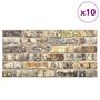 Voir la diapositive 3 : VIDAXL Panneaux muraux 3D avec design de brique multicolore 10 pcs EPS