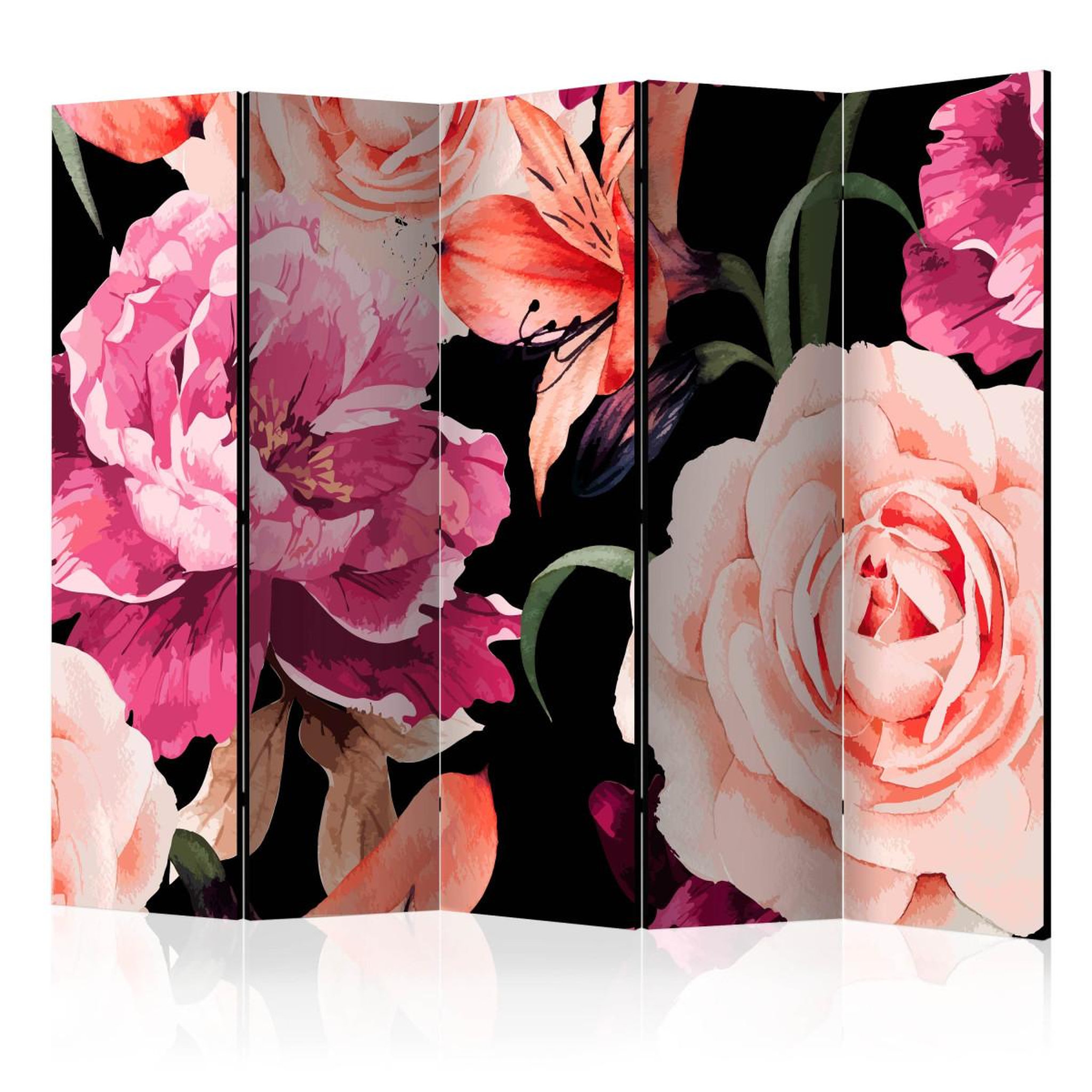 Paris Prix Paravent 5 volets  roses of love  172x225cm