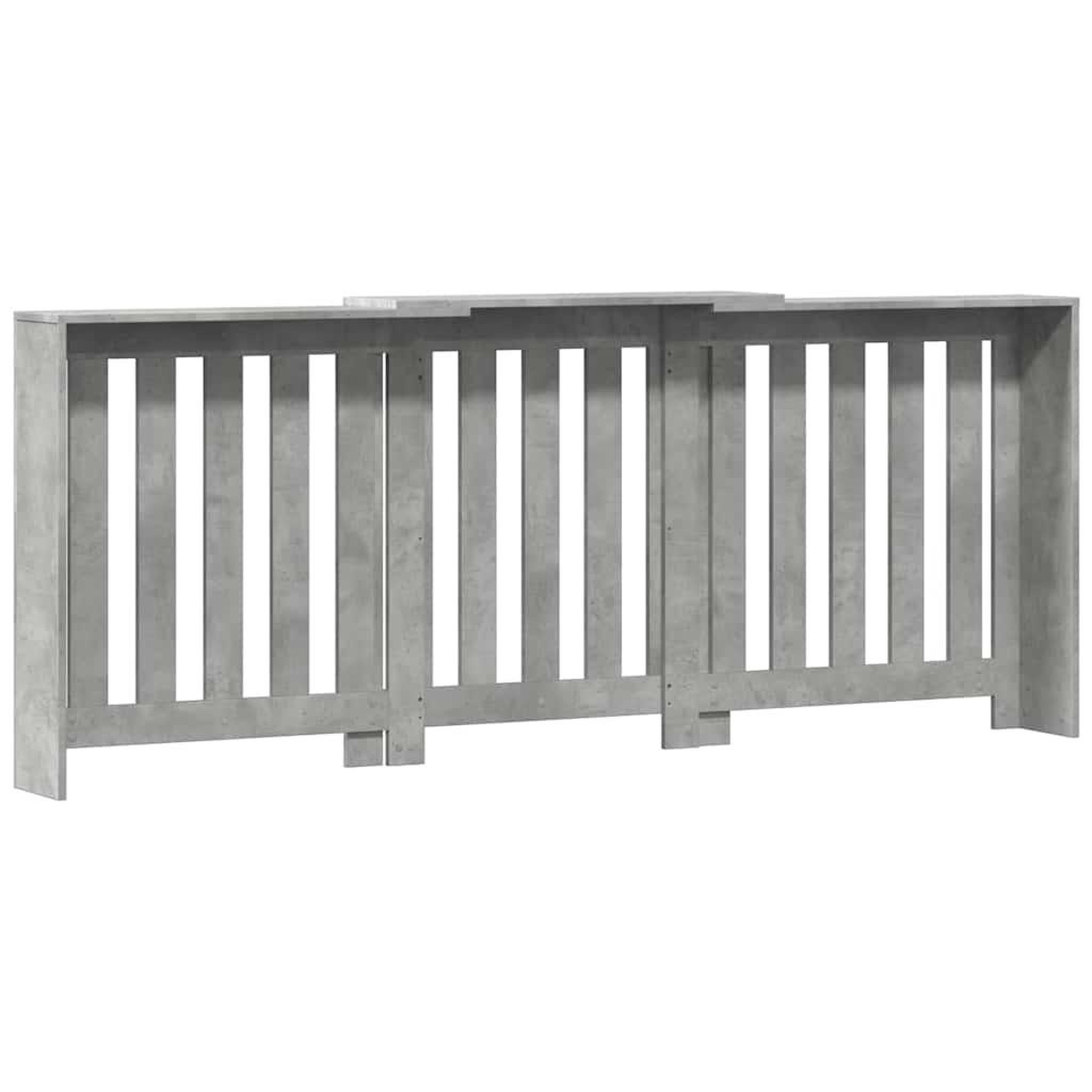 Voir la diapositive 5 : VIDAXL Cache-radiateur gris beton 205x21,5x83,5 cm bois d'ingenierie