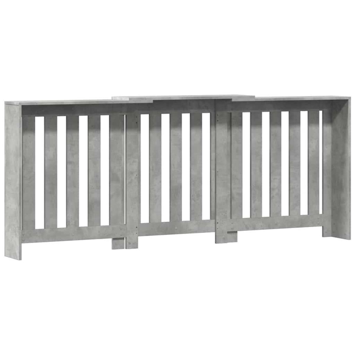 VIDAXL Cache-radiateur gris beton 205x21,5x83,5 cm bois d'ingenierie