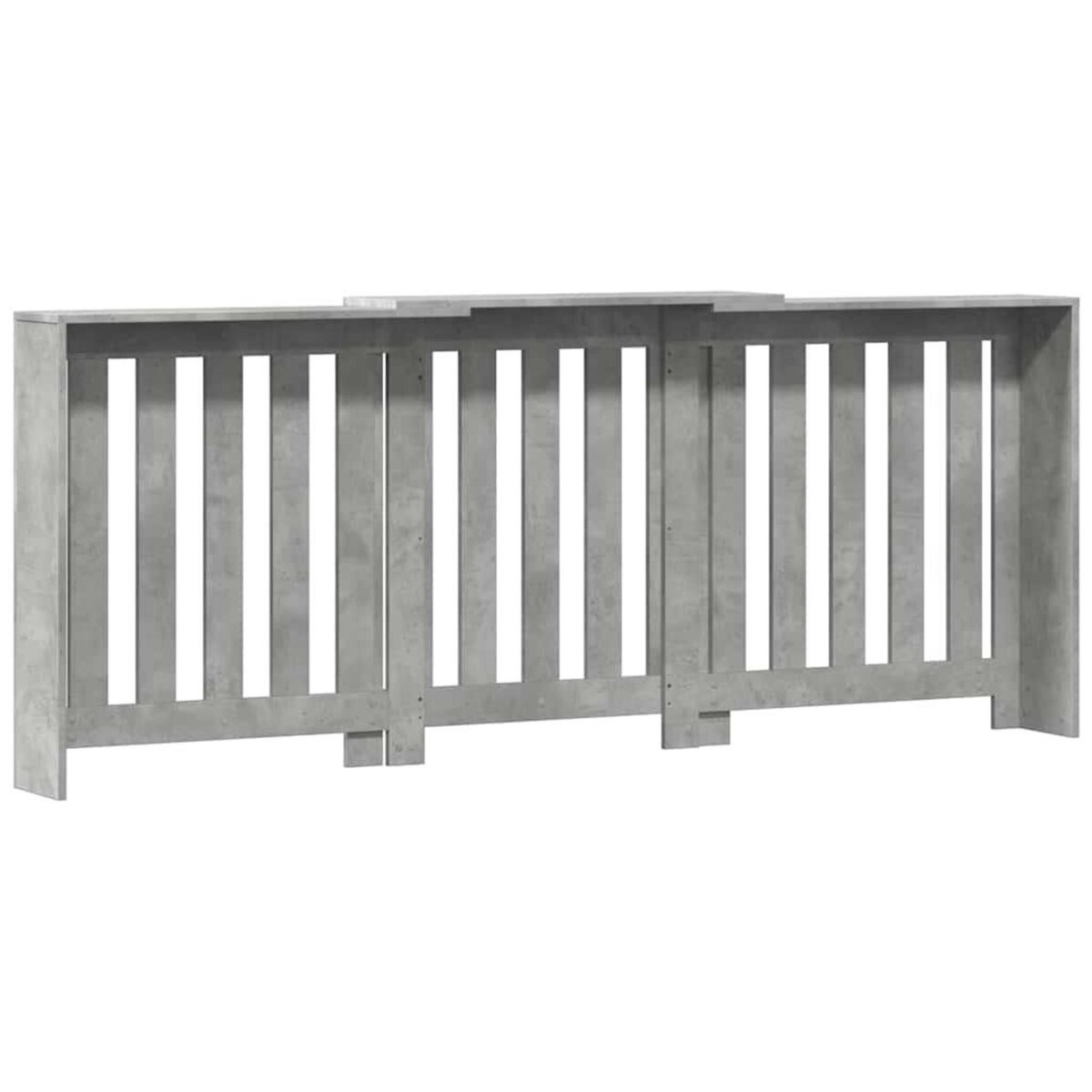 VIDAXL Cache-radiateur gris beton 205x21,5x83,5 cm bois d'ingenierie