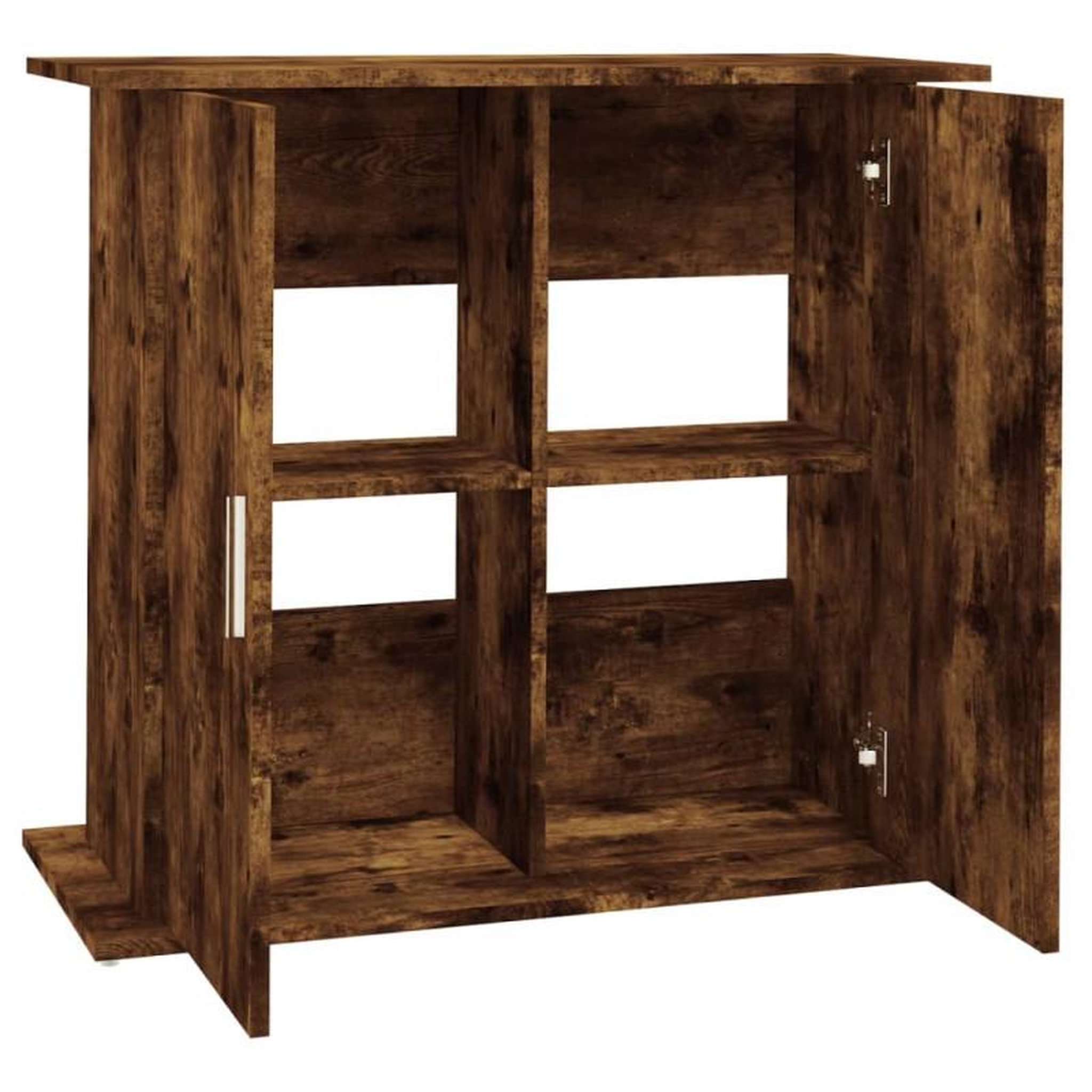 Voir la diapositive 6 : VIDAXL Support pour aquarium chêne fumé 81x36x73 cm bois d ingénierie