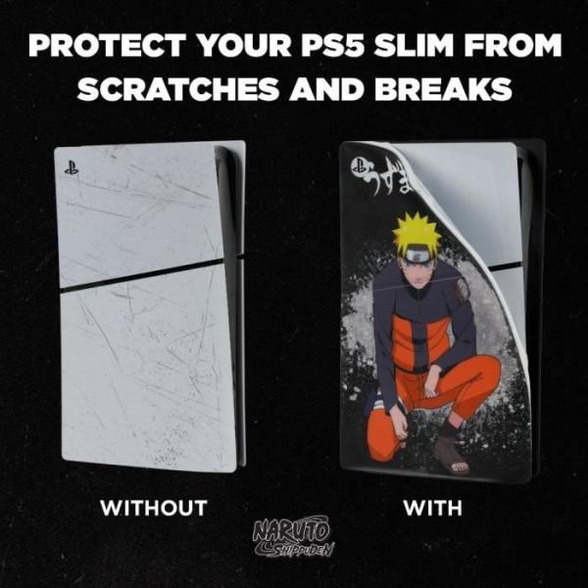 Voir la diapositive 3 : Konix Silicone Cover Pour Playstation 5 Slim - Naruto-Accessoire-PS5