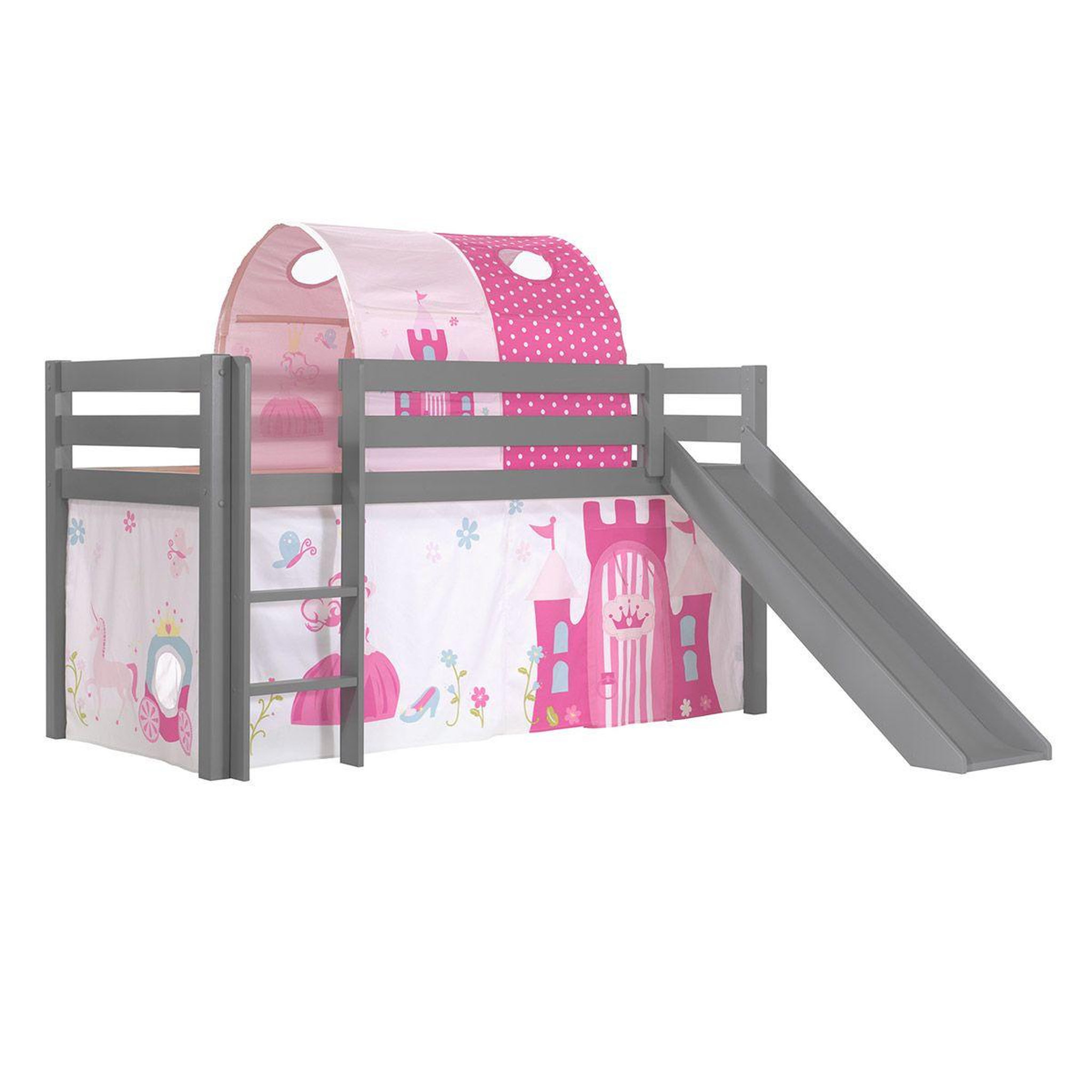 Paris Prix Pack - lit enfant, tente, tunnel & toboggan  pino princesse  gris