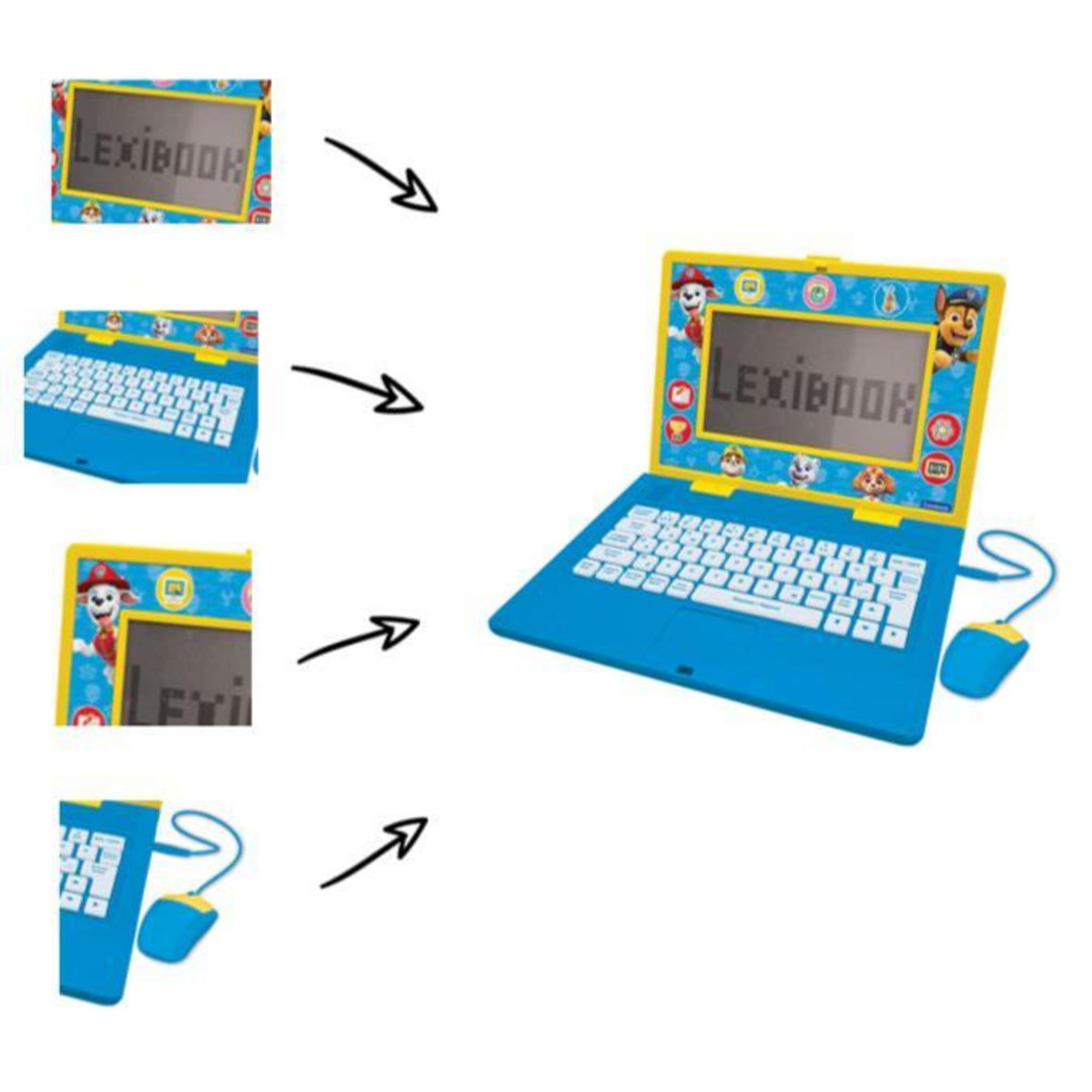Lexibook Ordinateur portable éducatif bilingue La Pat Patrouille (EN/FR)