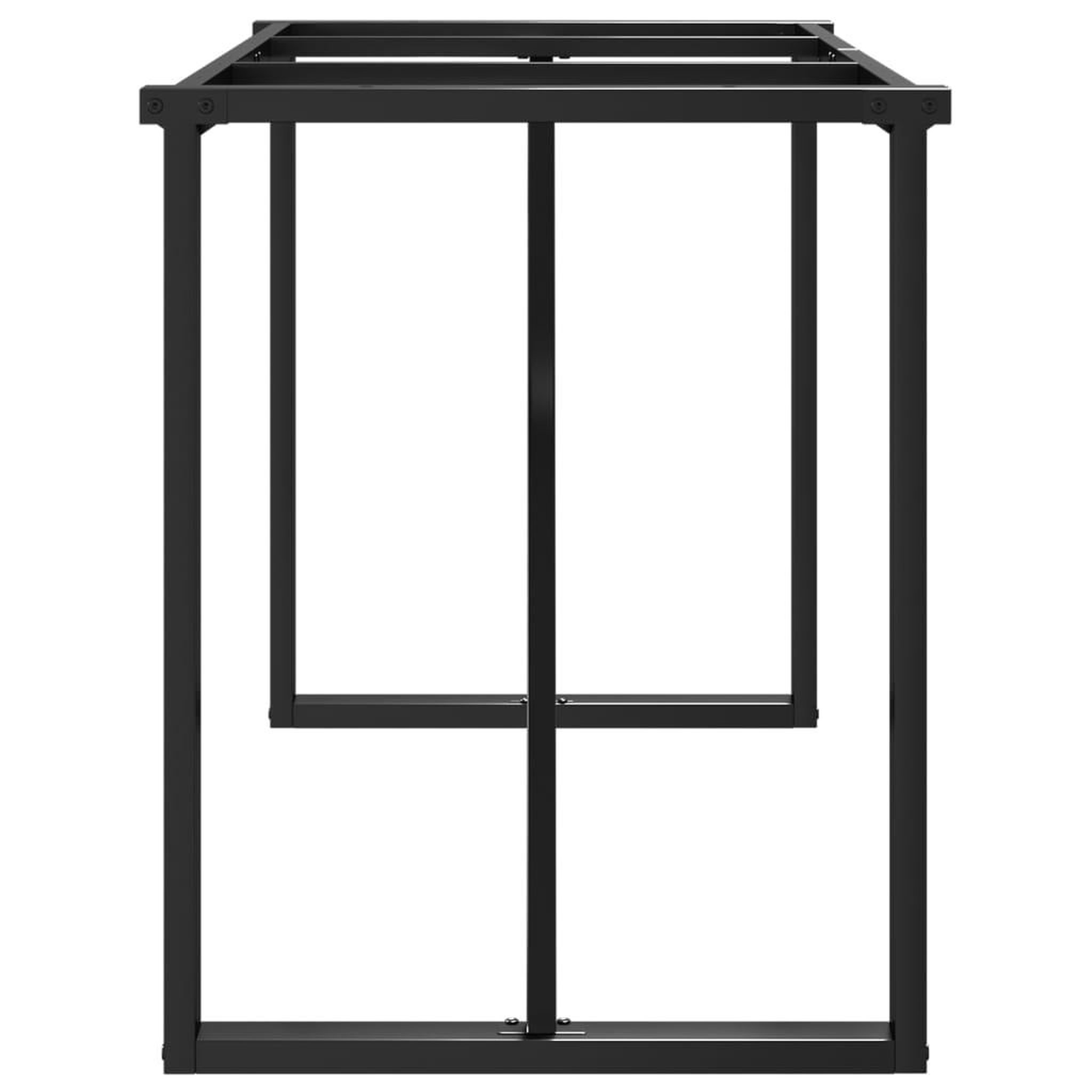 Voir la diapositive 5 : VIDAXL Pieds de table a manger cadre en O 140x60x73 cm acier