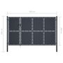 Voir la diapositive 6 : VIDAXL Portail de jardin Acier 350 x 200 cm Anthracite