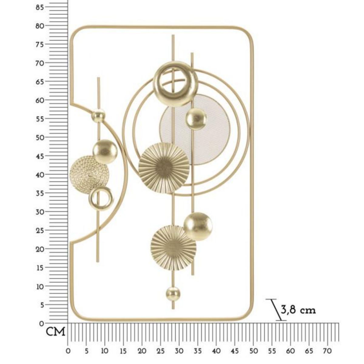 Paris Prix Décoration Murale en Métal  Goldy  80cm Or