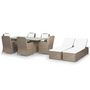 Voir la diapositive 2 : VIDAXL Ensemble a manger de jardin 9 pcs Resine tressee Marron