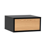 VS VENTA-STOCK Table de chevet flottante Apolo 1 tiroir couleur Noir